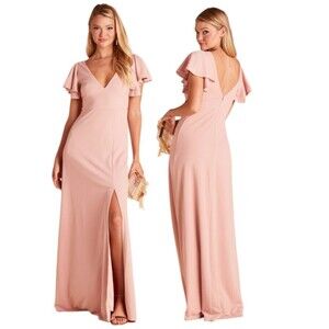 Birdy Grey Hannah Dusty Rose Crepe Bridesmaid Dress XL Formal Pink